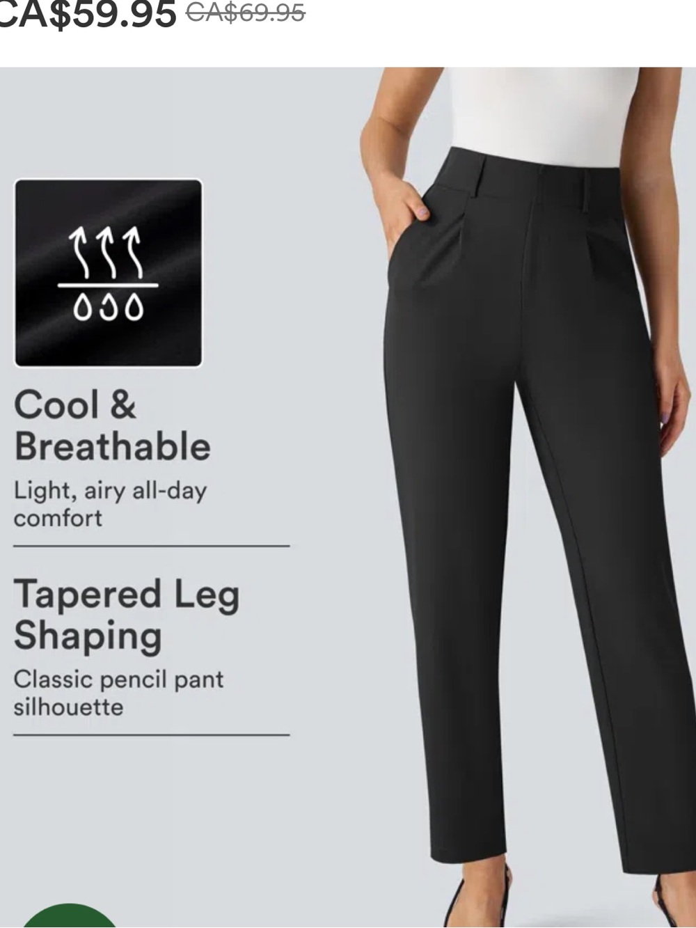 HALARA Halara Flex™ High Waisted Pocket Solid
Work Tapered Pants
